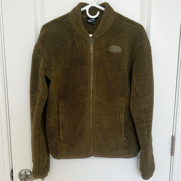 The North Face Women's Osito Bomber Sherpa Fleece Jacket Olive Green M - Picture 3 of 6